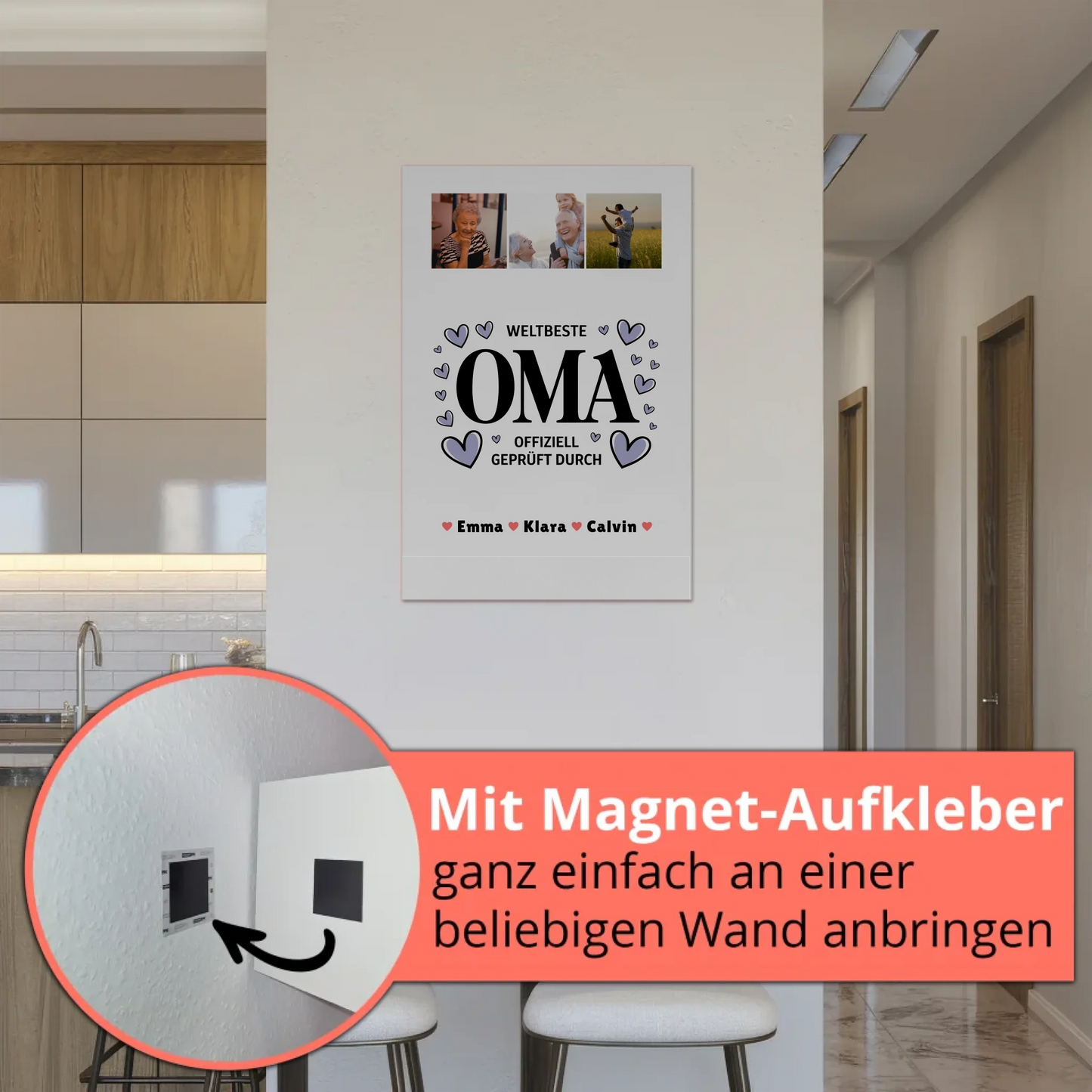 Oma Plakat Oma Fotocollage Weltbeste Oma Offiziell Geprüft Durch personalisiert