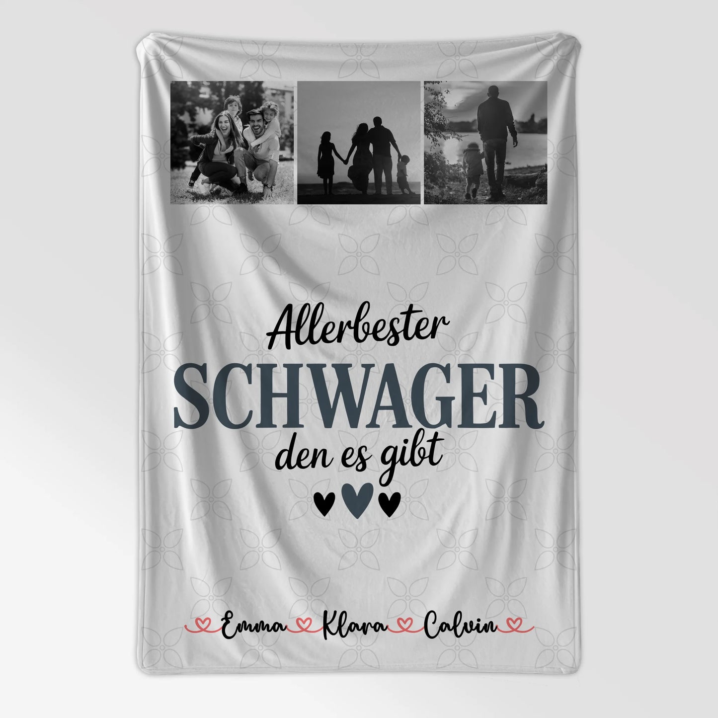 Namensdecke Fotocollage für Schwager Allerbester Schwager Den Es Gibt personalisiertes Geschenk 7