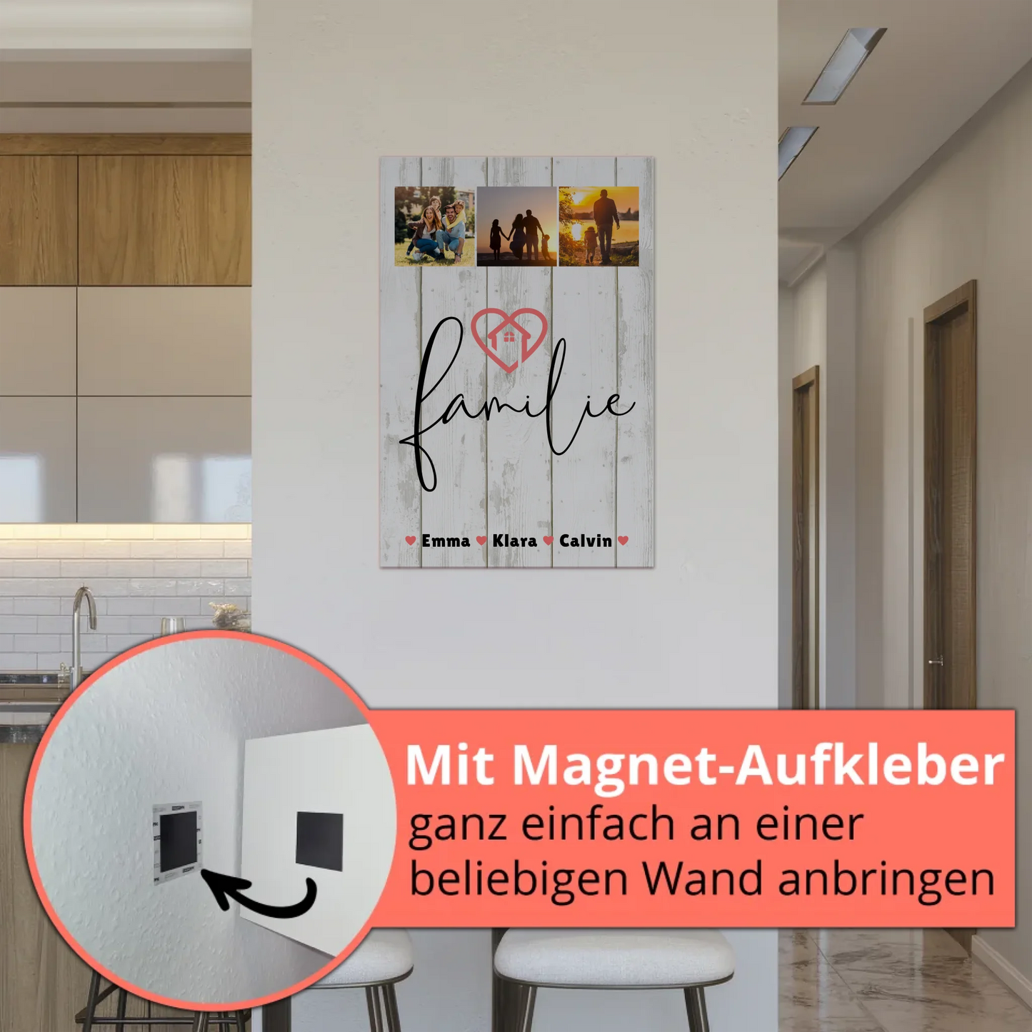 Familienbild Personalisiert Familie Fotocollage Individuelles Geschenk