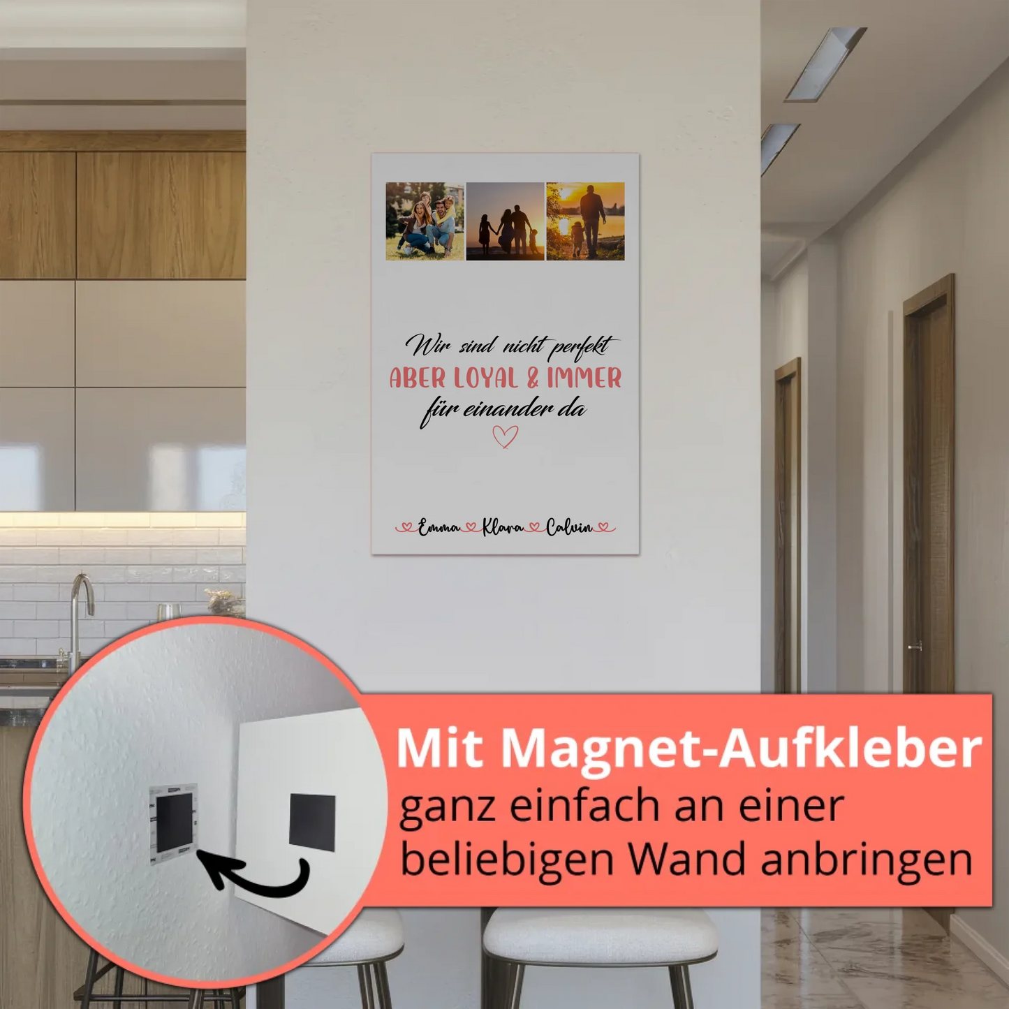 Familienbild Personalisiert Fotocollage Familie Nicht Perfekt Aber Loyal Geschenk