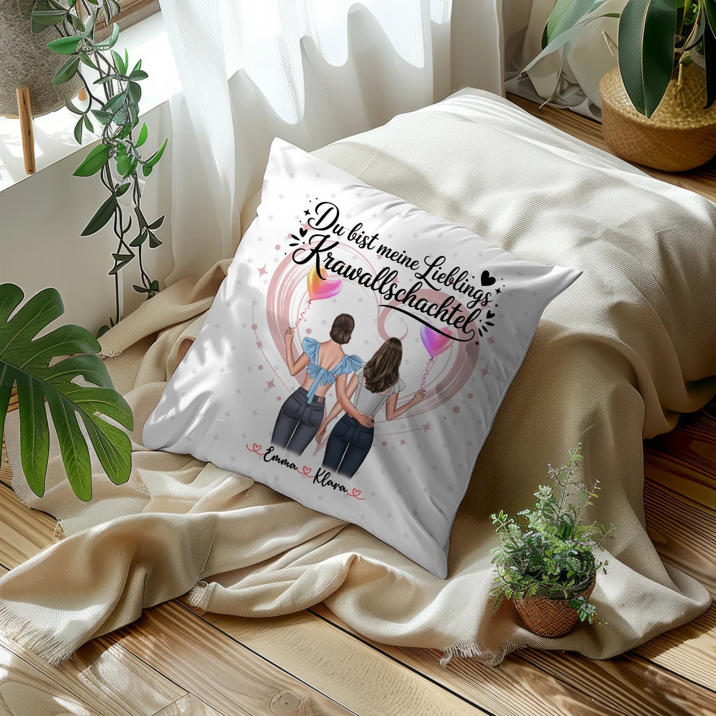 Kissen Mit Namen für Schwester Lieblings Krawallschachtel