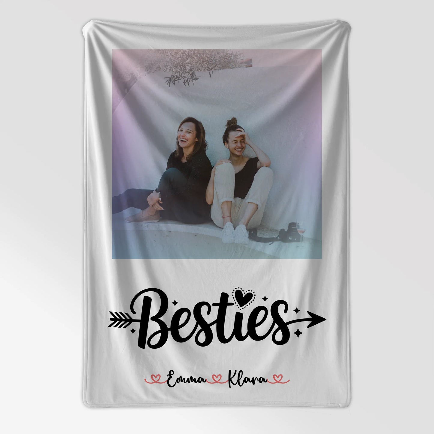 Personalisierte Decke Freundin mit Foto und Namen