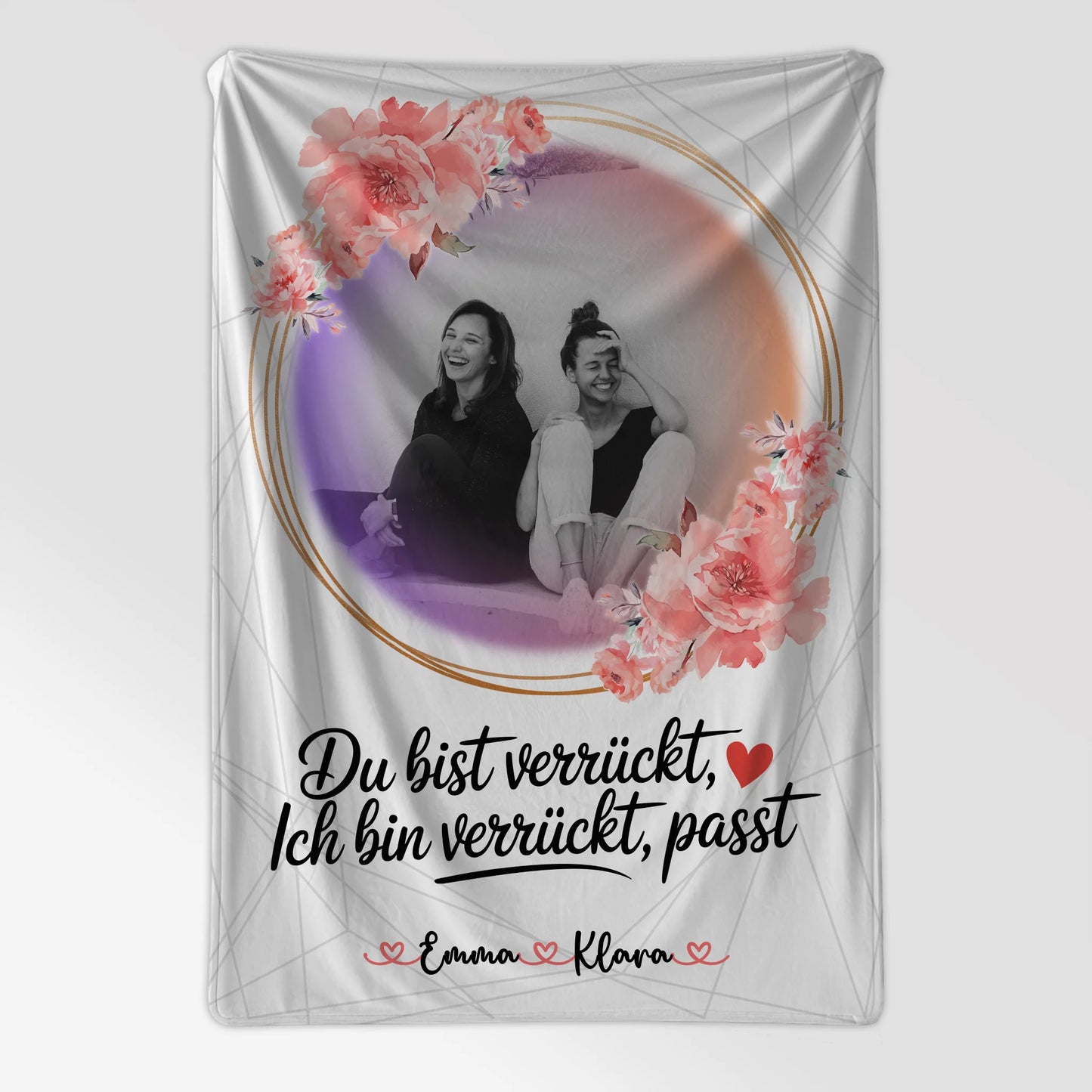 Personalisierte Kuscheldecke Mit Namen Mit Foto & Wunschtext Beste Freundin