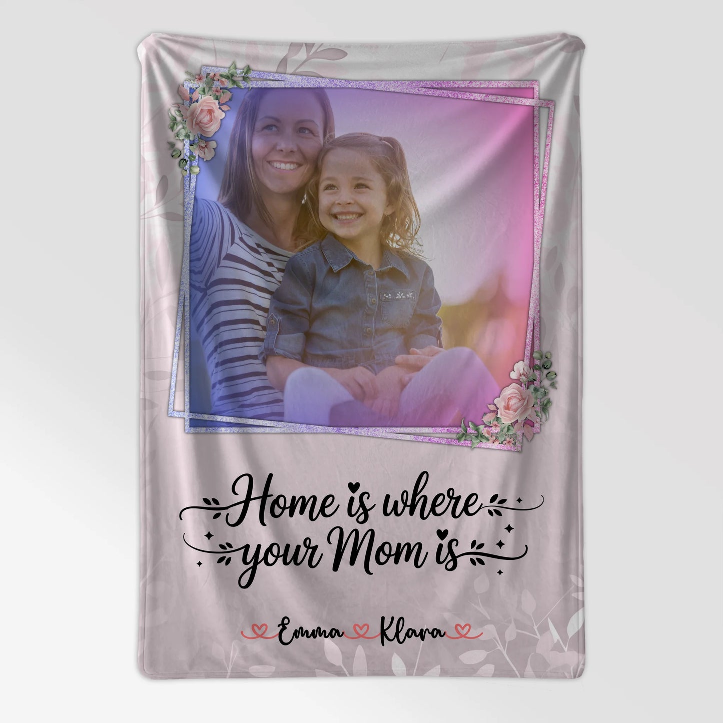 Personalisierte Decke Für Mama mit Foto & Namen und Wunschtext
