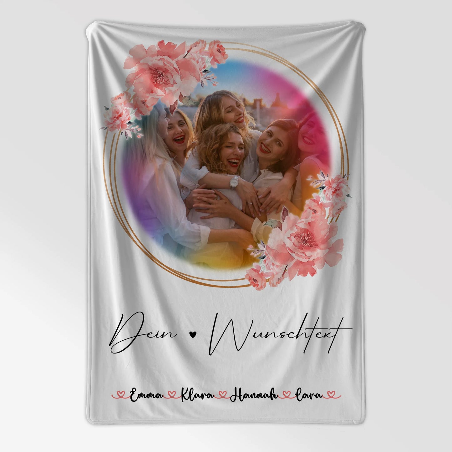 Personalisierte Decke Mit Namen Mit Foto & Wunschtext für Kollegin