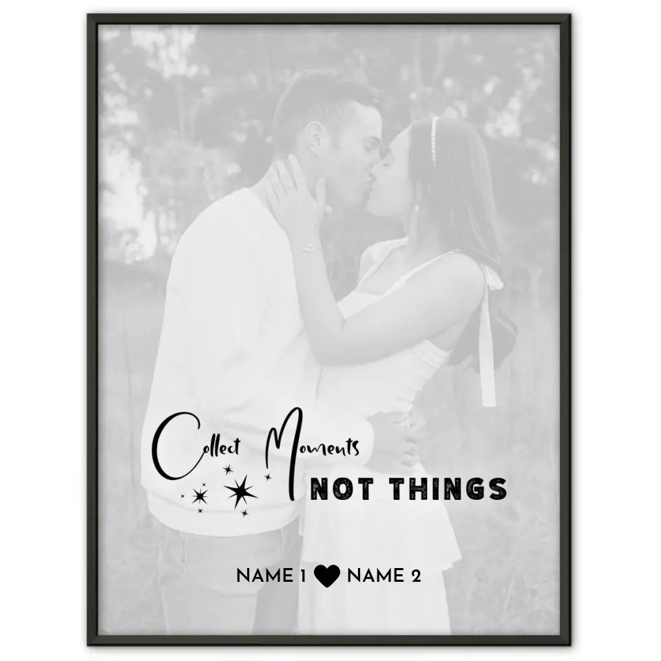 Personalisiertes Fotoposter Collect Moments Mit Datum Foto Namen