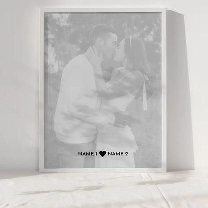 Personalisiertes Fotoposter Momente White Mit Datum Foto Namen