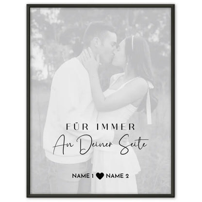 Personalisiertes Fotoposter Für immer White Wash Mit Datum Foto Namen