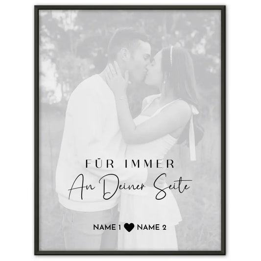 Personalisiertes Fotoposter Für immer White Wash Mit Datum Foto Namen