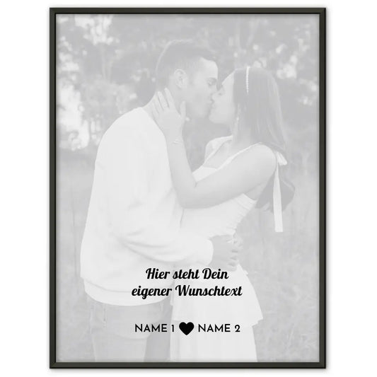 Personalisiertes Fotoposter Dein Wunschtext White Wash Mit Datum Foto Namen Wunschtext