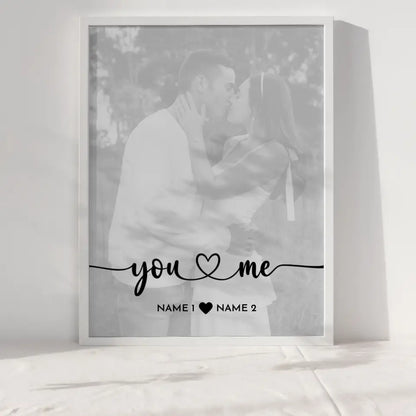 Personalisiertes Fotoposter You & Me Mit Datum Foto Namen