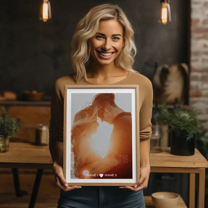 Personalisiertes Poster Liebe You & Me Foto Mit Foto & Namen