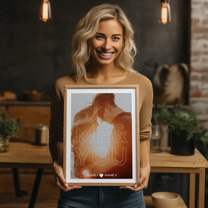 Personalisiertes Poster Liebe Me & You Foto Mit Foto & Namen