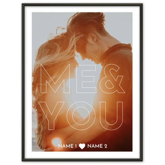 Personalisiertes Poster Liebe Me & You Foto Mit Foto & Namen