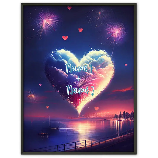 Personalisiertes Poster Liebe Liebes Feuerwerk Mit Namen