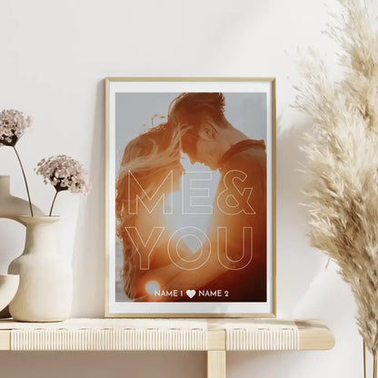 Personalisiertes Poster Liebe Me & You Foto Mit Foto & Namen