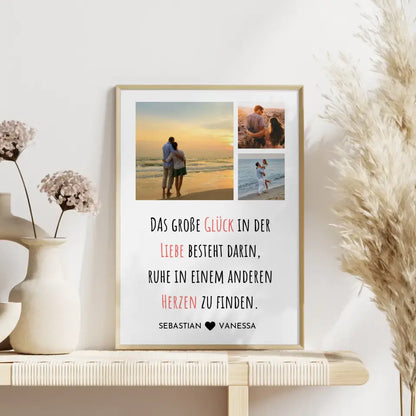 Wandbild Liebe Fotocollage Das Große Glück Mit Fotos & Namen