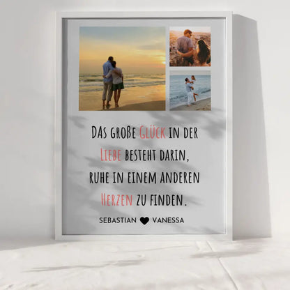 Wandbild Liebe Fotocollage Das Große Glück Mit Fotos & Namen