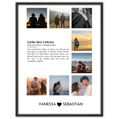 Liebes Poster Eigener Spruch Mit Fotos & Namen & Wunschtext