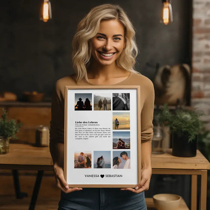 Liebes Poster Eigener Spruch Mit Fotos & Namen & Wunschtext