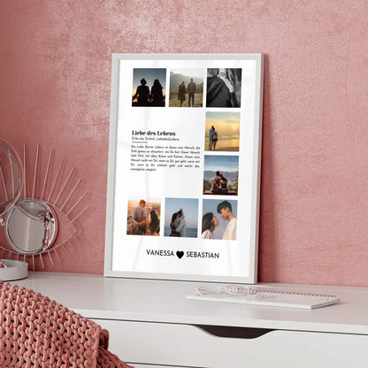 Liebes Poster Eigener Spruch Mit Fotos & Namen & Wunschtext