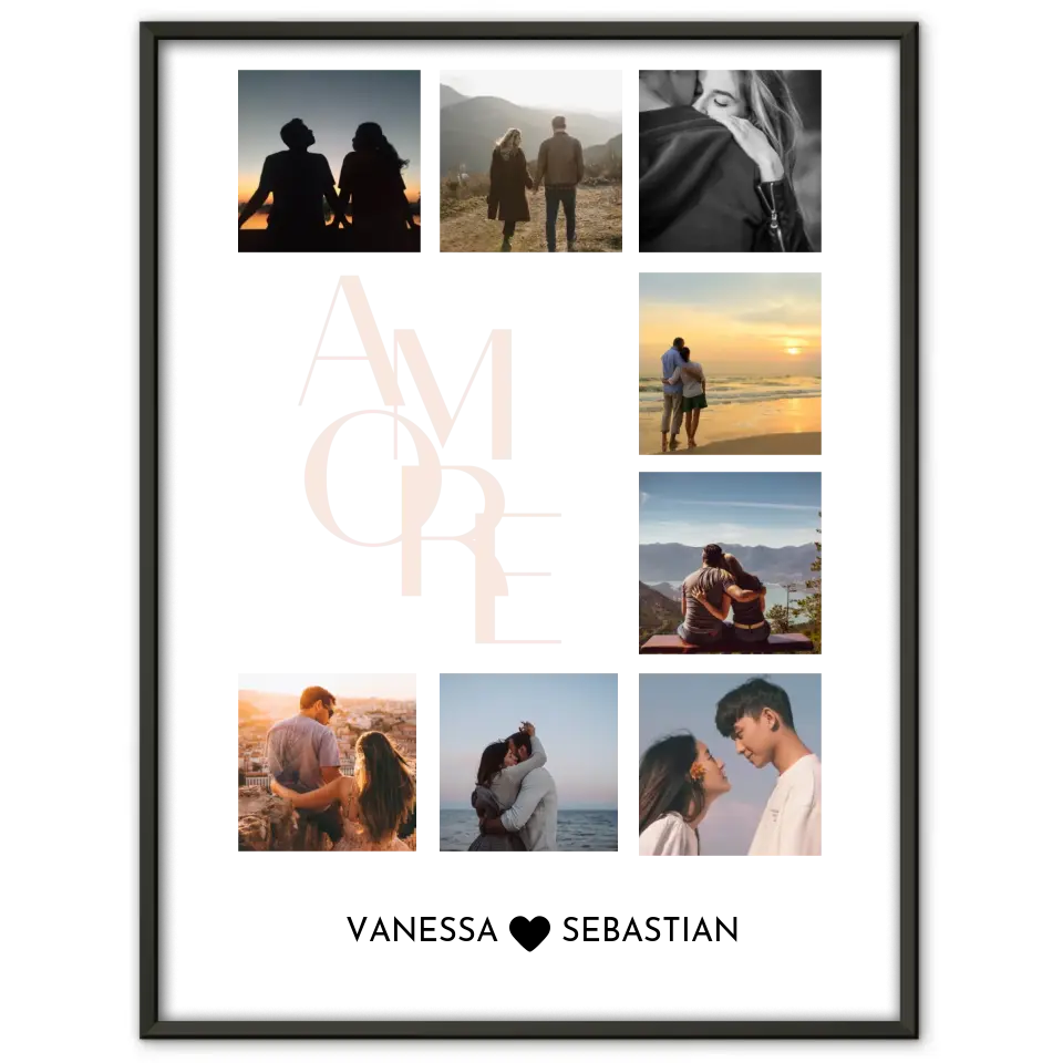 Liebes Poster Amore Mit Fotos & Namen