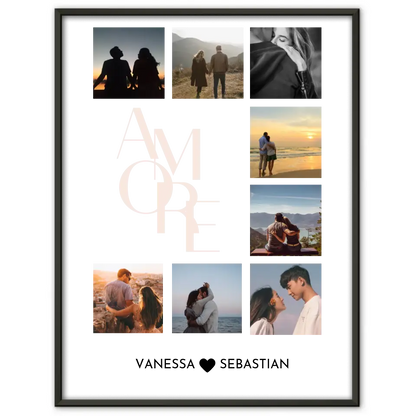 Liebes Poster Amore Mit Fotos & Namen