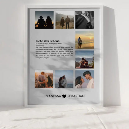 Liebes Poster Dein Design Mit Eigenem Spruch & Fotos & Namen