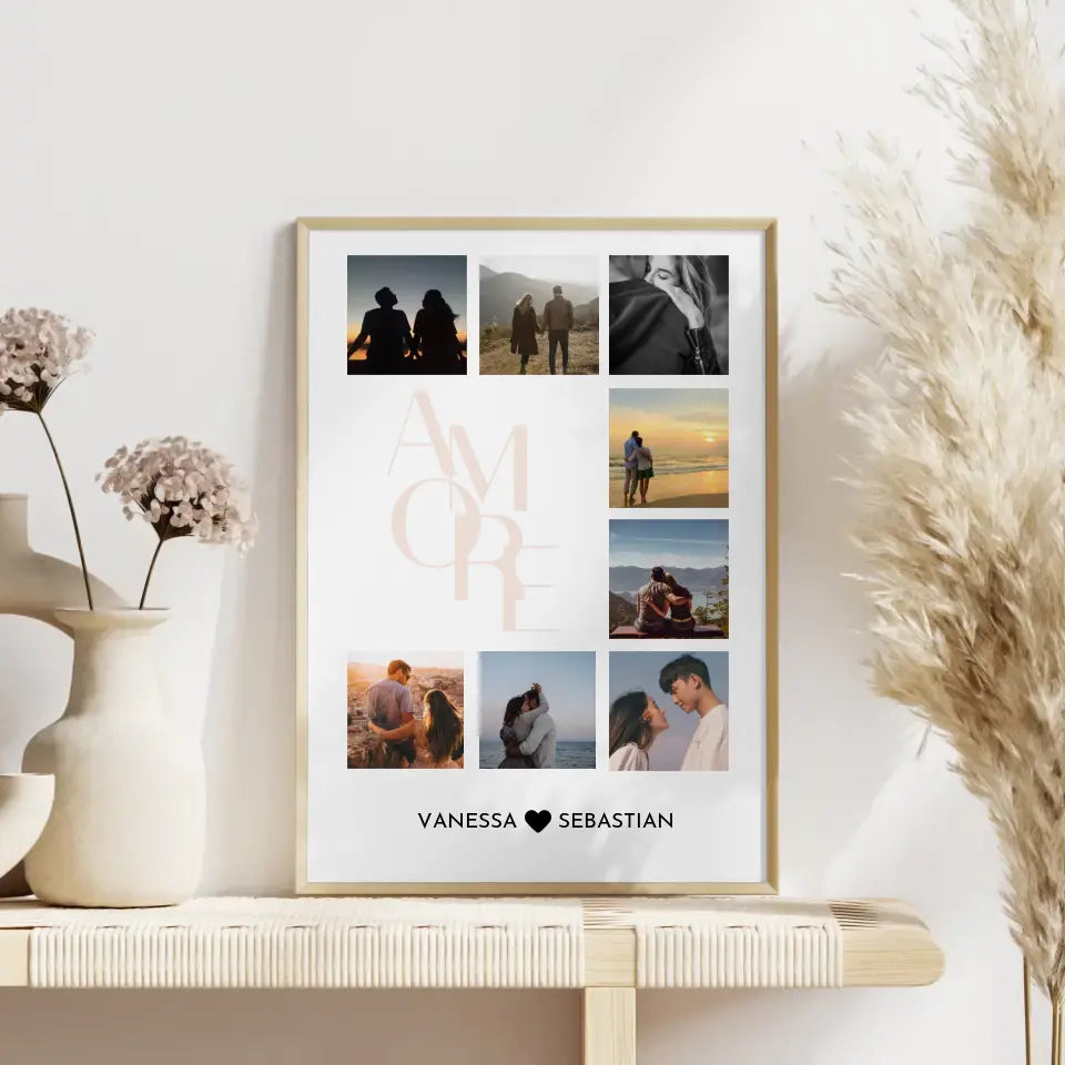 Liebes Poster Amore Mit Fotos & Namen