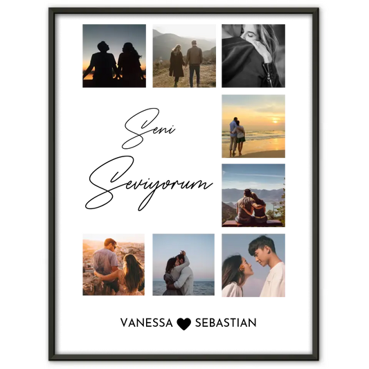 Liebes Poster Seni Seviyourm Mit Fotos & Namen