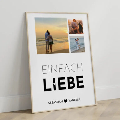 Wandbild Liebe Fotocollage Design wählbar Mit Eigenem Spruch & Fotos & Namen