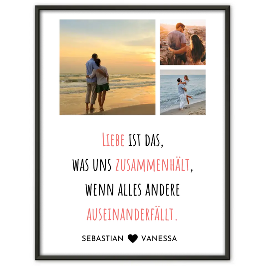 Wandbild Liebe Fotocollage Liebe ist Das Mit Fotos & Namen