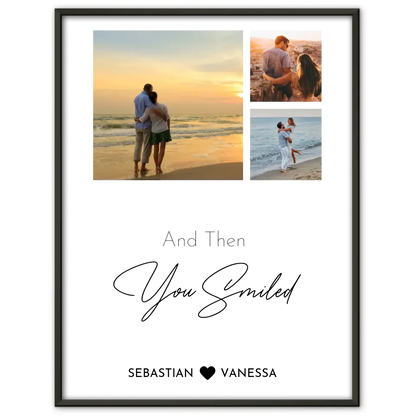 Wandbild Liebe Fotocollage You Smiled Mit Fotos & Namen