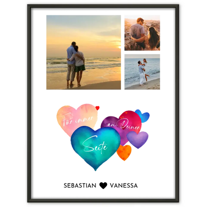 Wandbild Liebe Fotocollage Für immer Mit Fotos & Namen