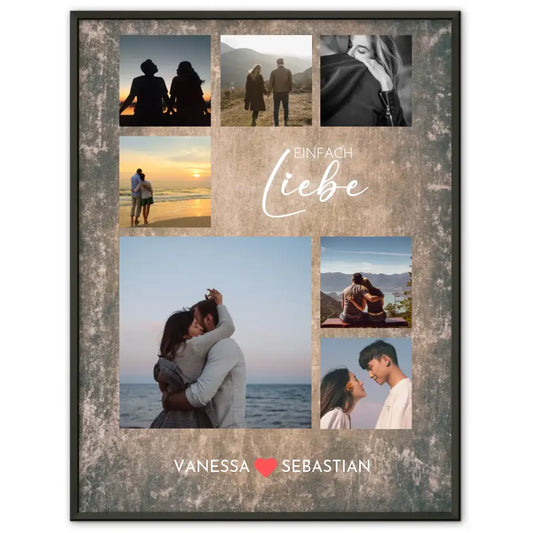 Foto Collage für Freundin Vintage Look Mit Eigenem Spruch & Fotos & Namen