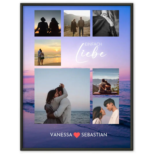 Foto Collage für Freundin Beach Style Mit Eigenem Spruch & Fotos & Namen