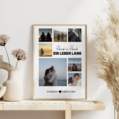 Foto Collage für Freundin Ein Leben Lang Mit Fotos & Namen