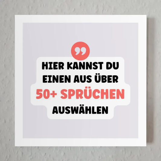 Fotoboard Farb Spot Fotokachel Mit Spruch oder Wunschtext