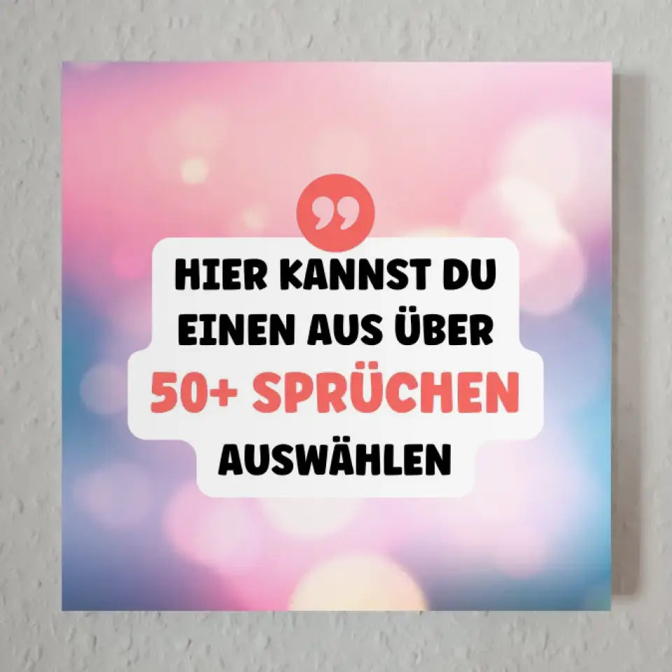 Fotoboard Schimmern Fotokachel Mit Spruch oder Wunschtext