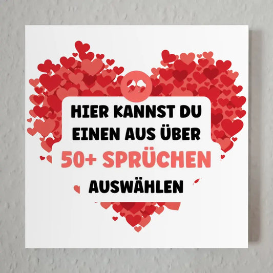 Fotoboard Herzen Fotokachel Mit Spruch oder Wunschtext