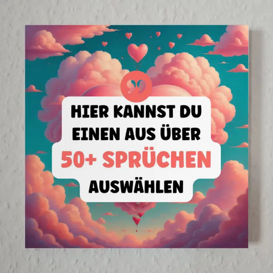 Fotoboard Herz Wolke Fotokachel Mit Spruch oder Wunschtext