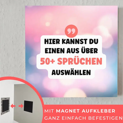 Fotoboard Schimmern Fotokachel Mit Spruch oder Wunschtext