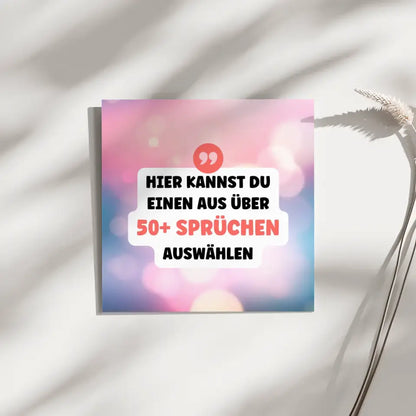 Fotoboard Schimmern Fotokachel Mit Spruch oder Wunschtext