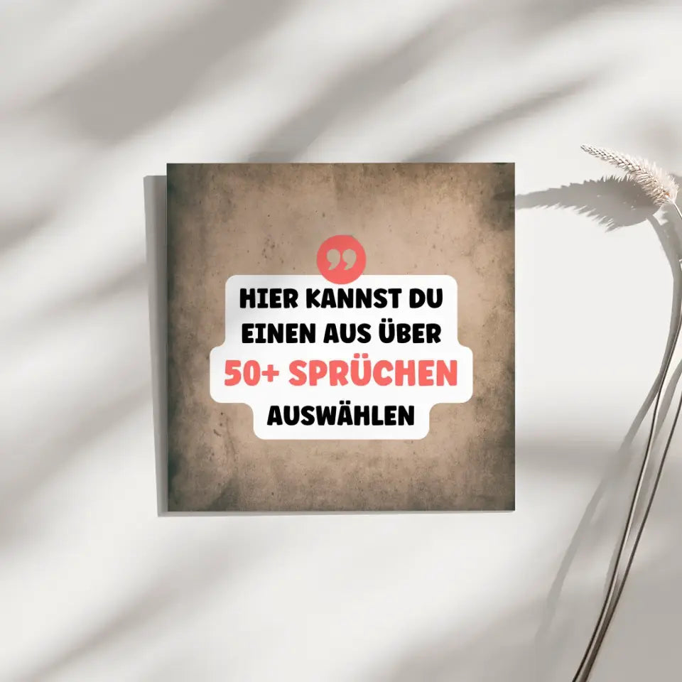 Fotoboard Vintage Fotokachel Mit Spruch oder Wunschtext