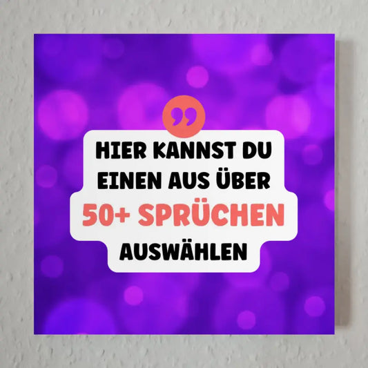 Fotoboard Lila Schimmer Fotokachel Mit Spruch oder Wunschtext