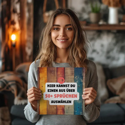 Fotoboard Vintage Holz Fotokachel Mit Spruch oder Wunschtext