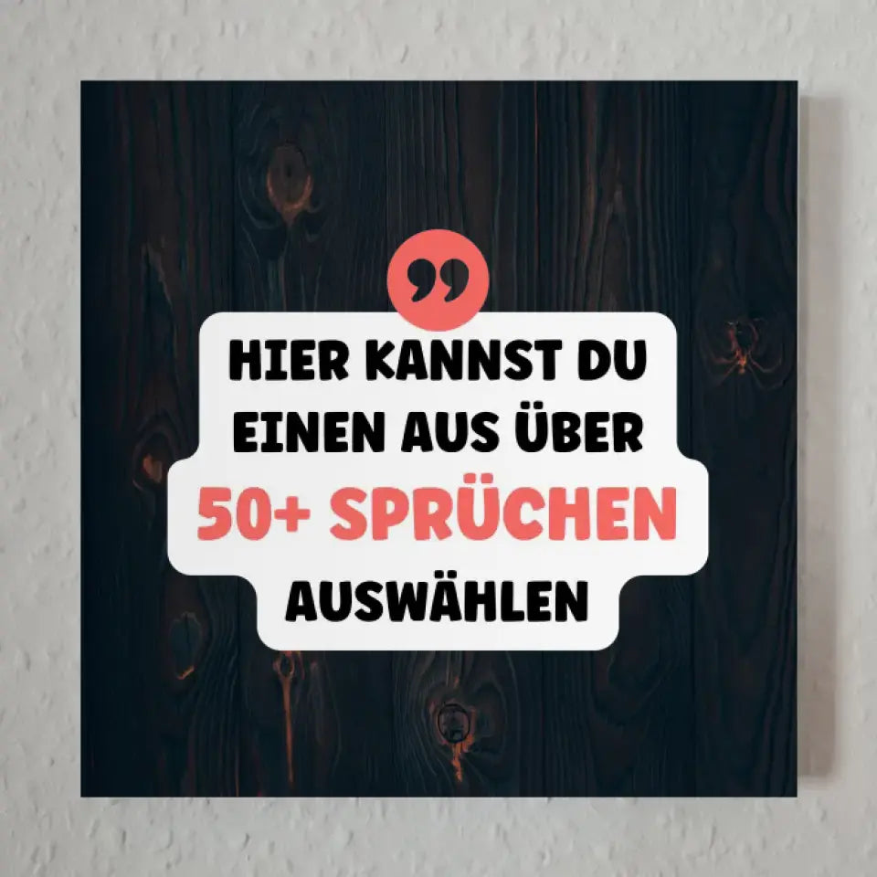 Fotoboard Holz Braun Fotokachel Mit Spruch oder Wunschtext