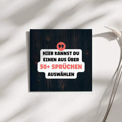 Fotoboard Holz Braun Fotokachel Mit Spruch oder Wunschtext