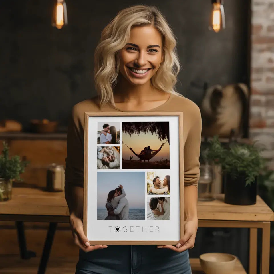 Fotogeschenk für Freundin Fotocollage Together Mit Fotos