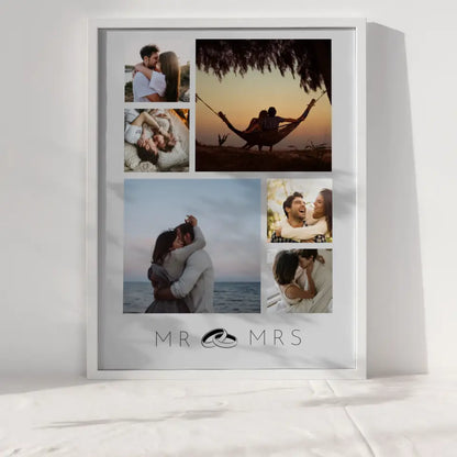 Fotogeschenk für Freundin Fotocollage Mr Mrs Mit Fotos